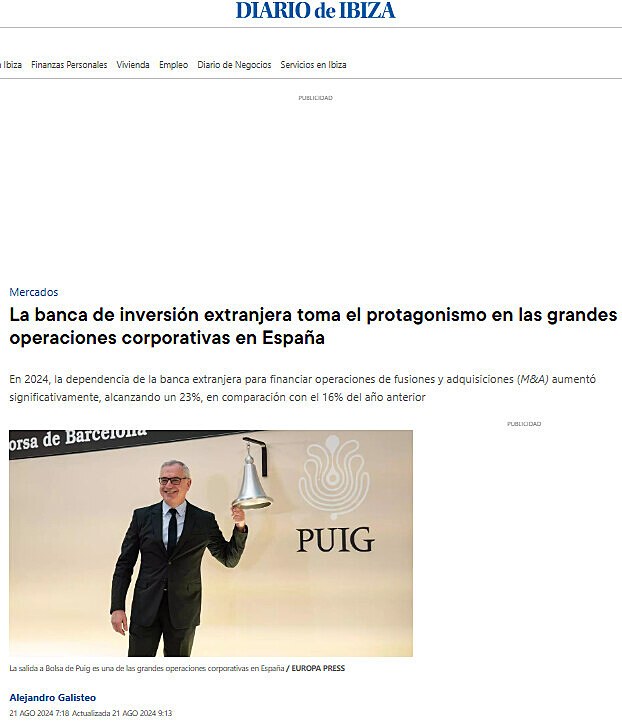 La banca de inversin extranjera toma el protagonismo en las grandes operaciones corporativas en Espaa